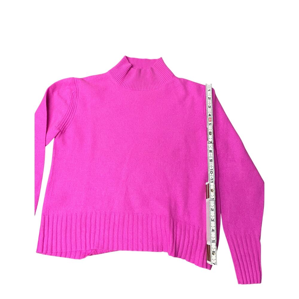 J.Crew 100% Cashmere Mock Neck Sweater Pink Large Soft Luxury Knit